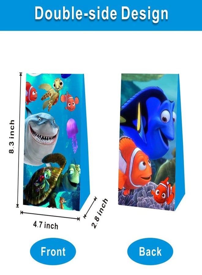 fancigo 12Pcs Finding Nemo Party Gift Bags Goodie Bags for Kids Birthday Decorations Party Supplies - Image 2